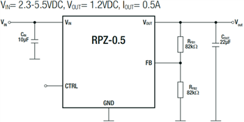 Application Circuit Diagram - RECOM Power RPL & RPZ Power Modules